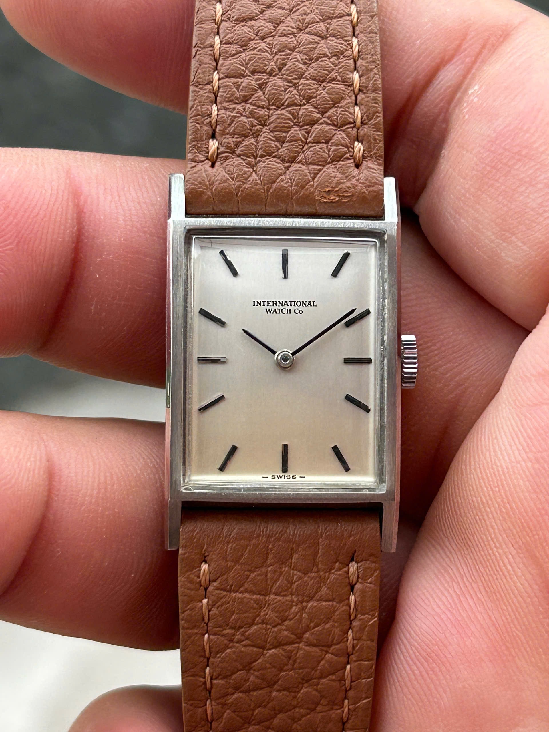 Vinfage 1960s IWC International watch Co tank watch, Ref.2799