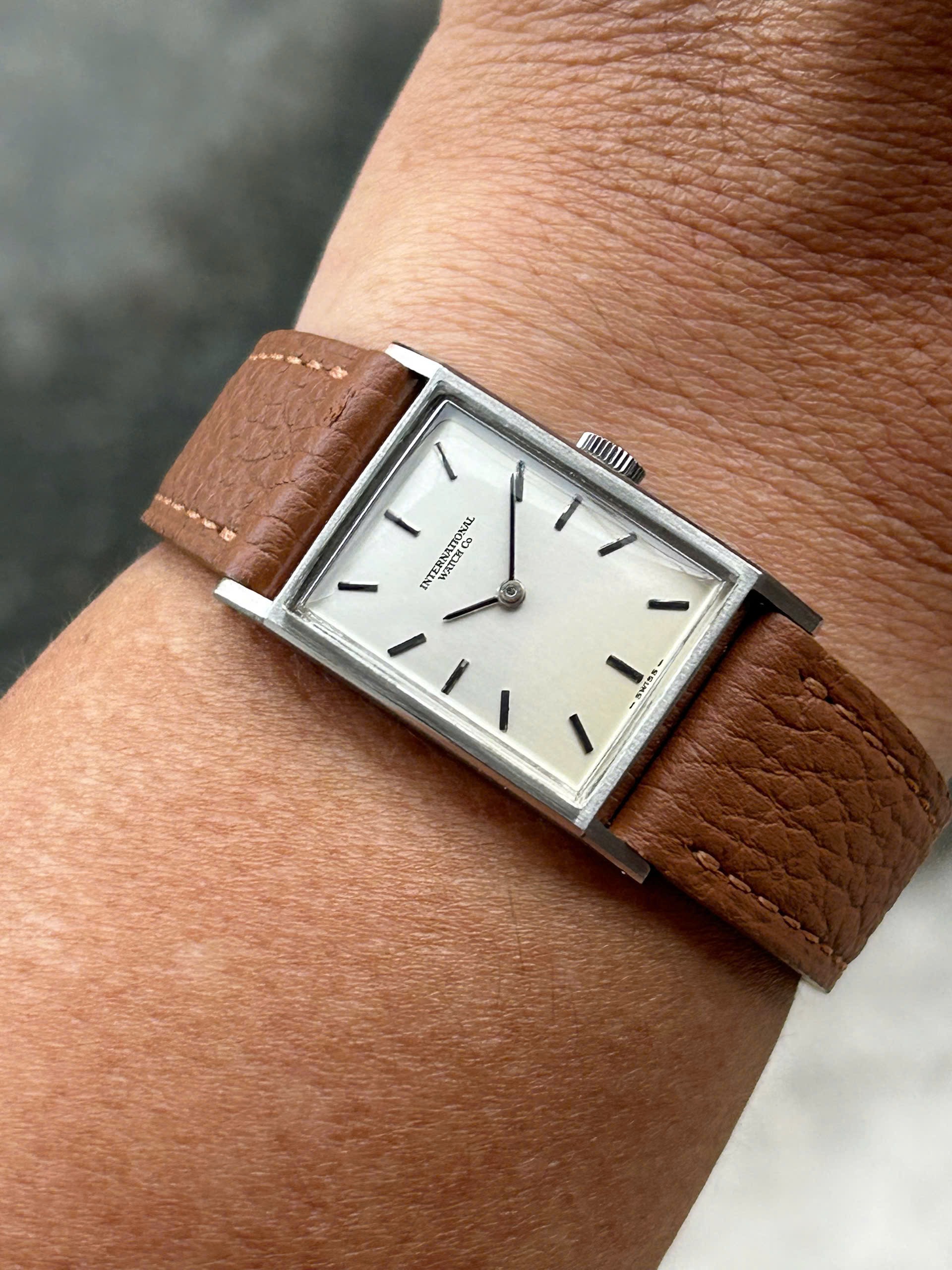 Vinfage 1960s IWC International watch Co tank watch, Ref.2799