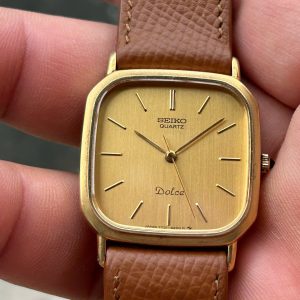 Seiko Dolce 7731-5170 Vintage 14Kt Base St.Steel Quartz Mens Watch/ case no.740141 , made in Japan.