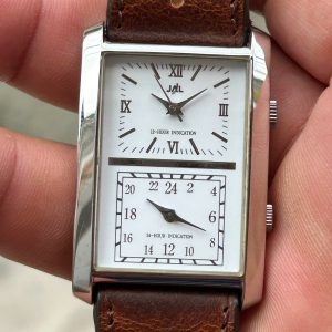 JAL 24 hours Indication Quartz Vintage watch all stainless Steel, case no.0403383, made in Japan.