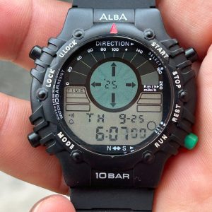 Alba Digital Alarm watch W800-0010/ case no.244845 ,made in Japan.