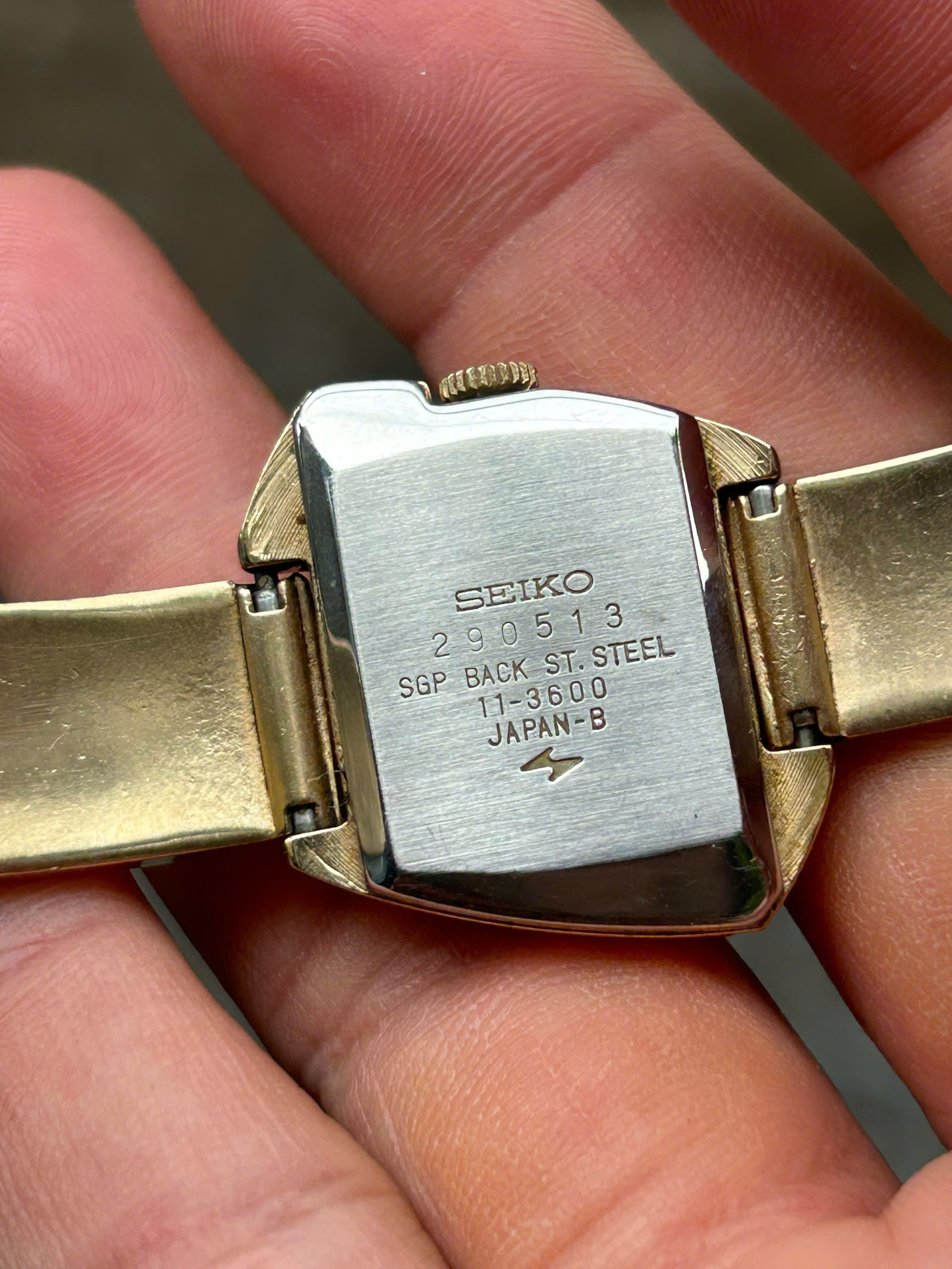 Seiko Vintage 11-3600 manual winding 21 Jewels SGP Back ST.Steel