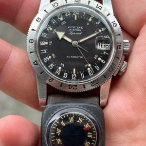 Super rare Vietnam War 1960s GLYCINE AIRMAN SPECIAL Pilot's Watch.
