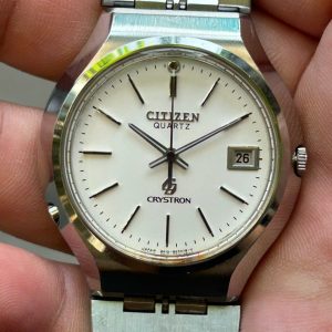 Citizen CQ Quartz Crystron Watch 8610-863011 Y, case no.50201300, made in Japan.