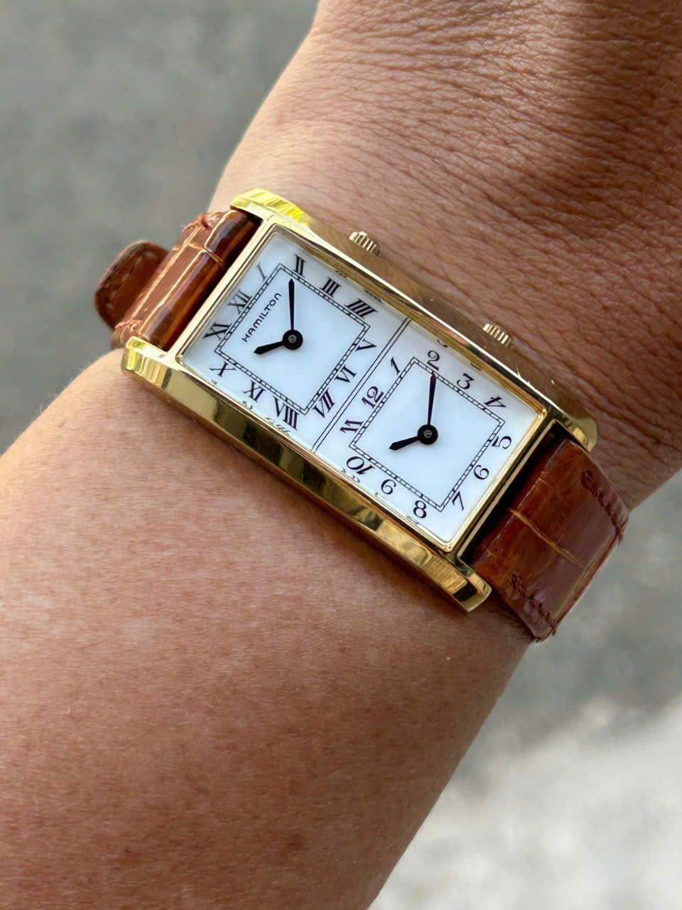 Hamilton ハミルトン Hamilton Dual Time quartz watch 6232, Swiss made. – Long's Fine