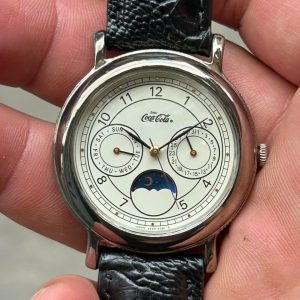 Coca Cola Moon Phase Quartz Watch VX3H-6C20, made in Japan.