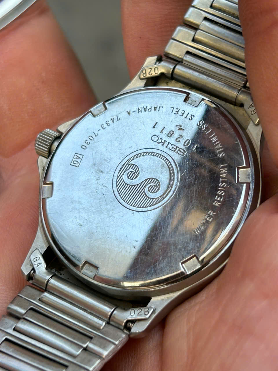 Seiko Chronos Quartz watch 7433-7030 Stainless Steel, case no