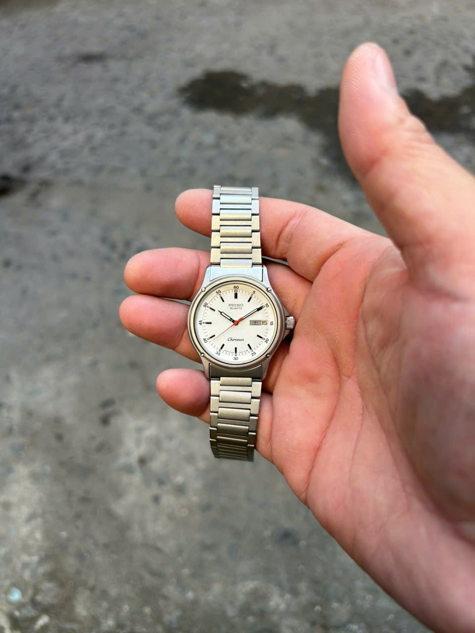 Seiko Chronos Quartz watch 7433-7030 Stainless Steel, case no