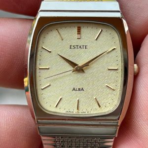 Vintage Alba Estate Watch Quartz V701-5080, case no.206293 , made in Japan.