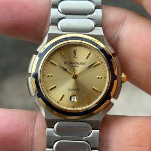 YSL quartz watch STAINLESS STEEL BACK, case no.339102, made in France.