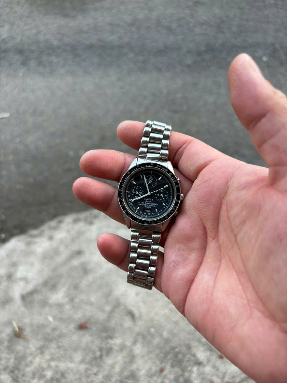 SEIKO ALBA CARIB N944-7A40 Quartz Black Dial Chronograph Second
