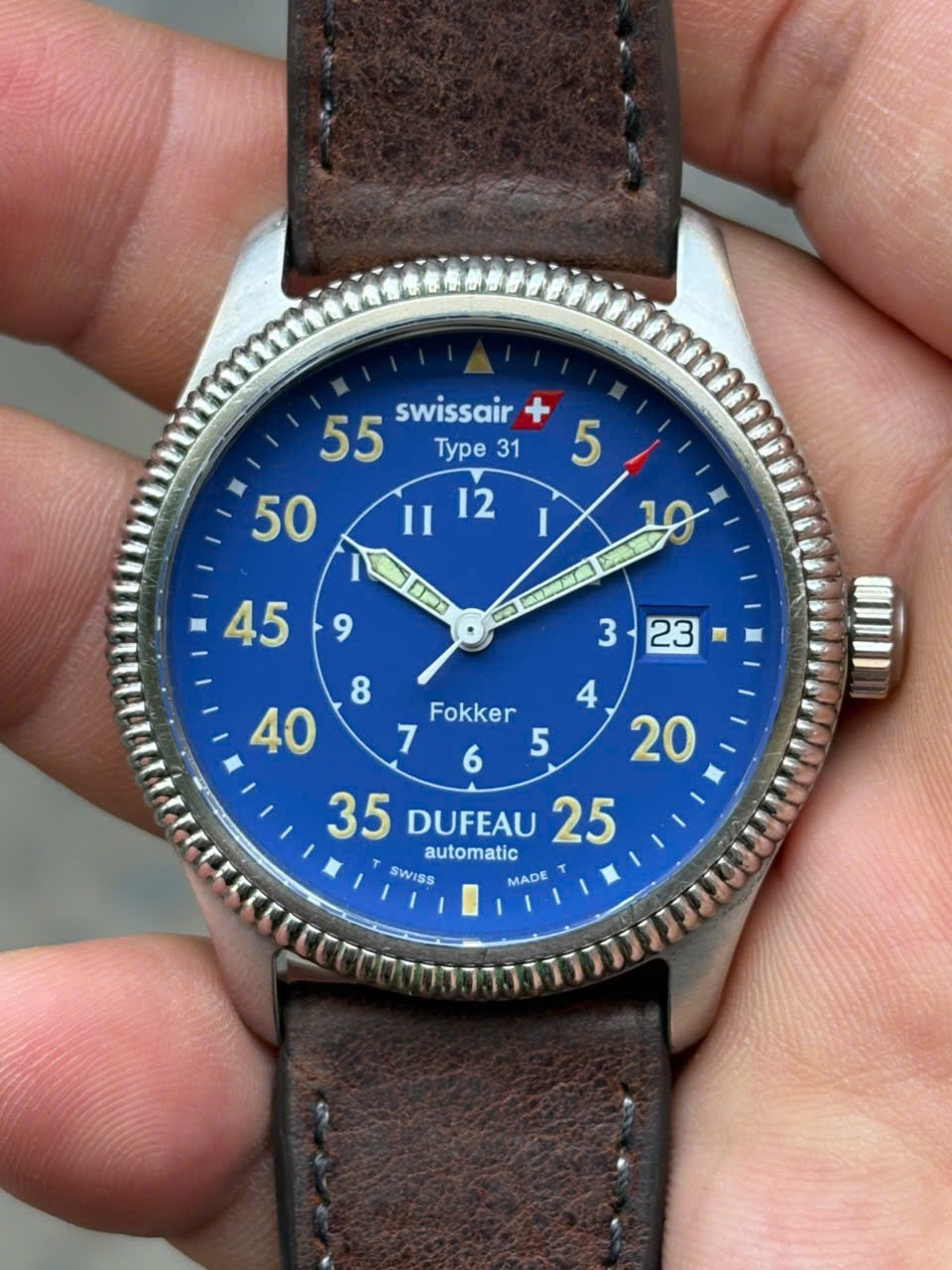 swissair AIRLINER II Ｎ°0067 DUFEAU 腕時計 Swissair Type 31 – Fokker Dufeau AUTOMATIC WATCH No.0309, Swiss