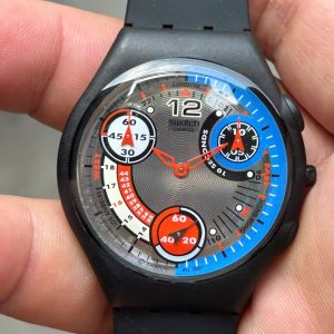 Swatch vintage chronograph quartz watch movement AG 2007, case no.809, Swiss made.