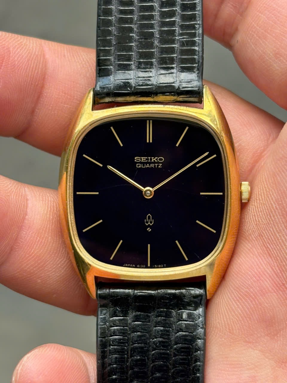 Vintage Seiko Quartz Watch 4130-5180 Original JDM Japan, case no
