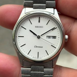 Seiko Chronos Quartz Watch 5H23-7D40, case no.017742 , made in Japan.