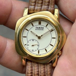 Takeo Kikuchi Quartz watch TK-5815, case no.531951 , made in Japan.