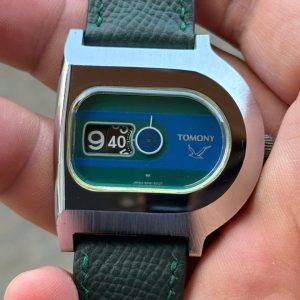 Tomony Jumping hour manual winding 5018-5010 Vintage watch, made in Japan