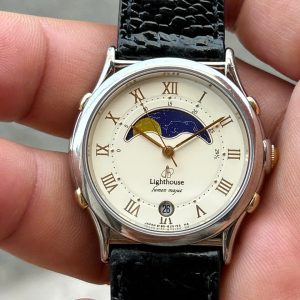 Citizen Lighthouse Moon Phase Quartz watch 6185-G06803 Y, case no.1090166, made in Japan .