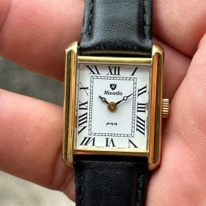 Nivada tank manual winding watch 10496, Swiss made.