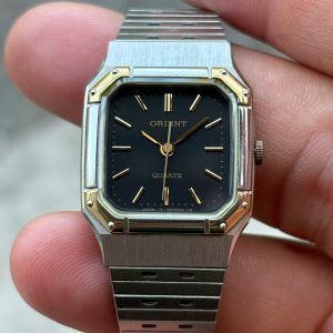 Orient lady Quartz Vintage watch H 535056-40 CS Stainless Steel + GP Bezel, made in Japan.