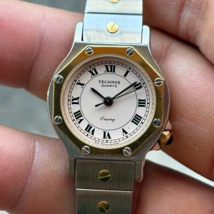 Technos Orrery Santos lady Quartz Vintage watch 1710050, case no.P4L0387, Swiss made.