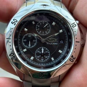 GSX chronograph quartz watch GSX905SBK design by Masayuki Kimura, case no.000046 made in Japan .