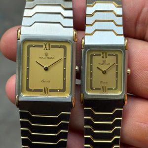 Set Waltham Quartz Watch 57506 (L490488) & 57406 (L490322), Swiss made .