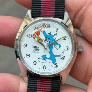 Seiko Tomony 5000-7000 MGM Tom and Jerry manual winding Vintage watch, made in Japan.
