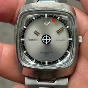 Vintage Zodiac Astrographic SST Circa 1970s. Original creamy tritium patina, Swiss made.