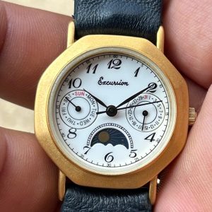Excursion moon phase Quartz watch, made in Japan.