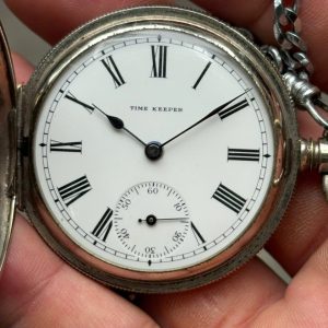 Seikosha Time Keeper manual winding pocket watch, case no.9428 , Swiss made.