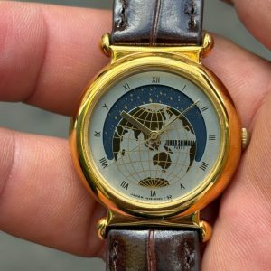 Seiko Junko Shimada ( designer ) Quartz Watch V535-6A40 Base metal bezel St.Steel back, Case no.033972 , made in Japan.
