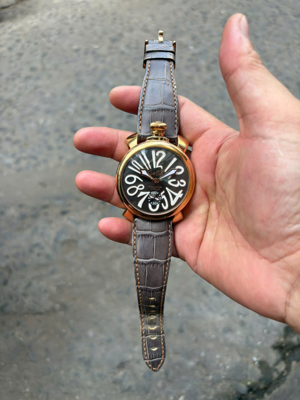 Gaga Milano Italy Meccanico manual winding watch N.6854, Swiss