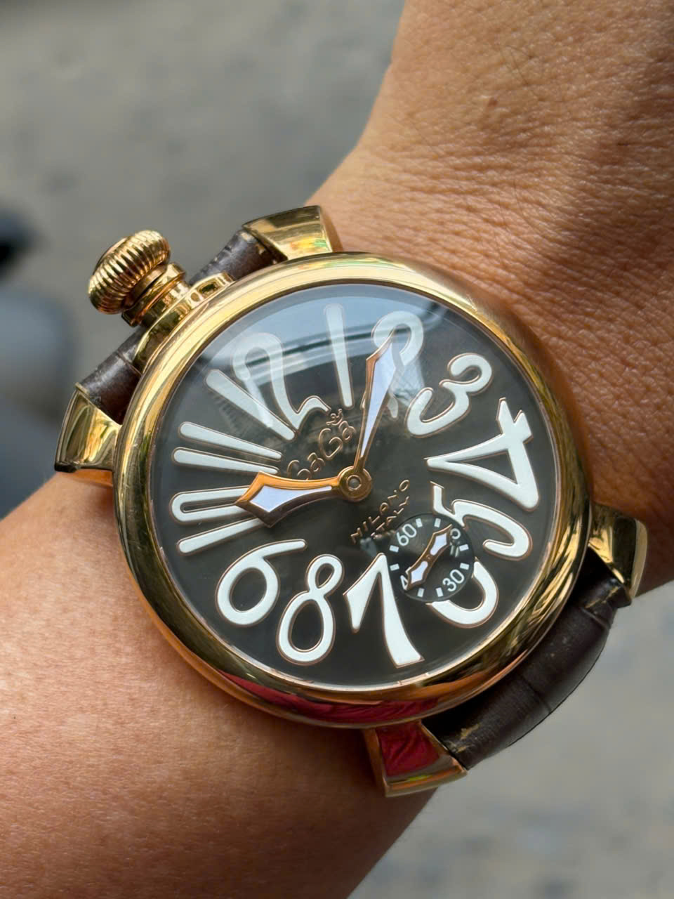 Gaga Milano Italy Meccanico manual winding watch N.6854, Swiss