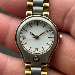 BMW lady Quartz Vintage watch 1000/0616 titanium and stainless Steel, Swiss made.