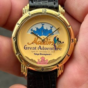 Tokyo Disneyland Men’s vintage Seiko Alba Aladin’s Wristwatch V535-6B80 / case no.445055, made in Japan.