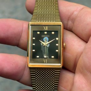 Vintage Seiko Mens Quartz Watch 7N01-5C40 base metal St.Steel back , case no.442090, made in Japan.