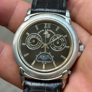 Santa Barbara – Polo Racquet Club moon phase quartz watch P750M, Swiss movt.
