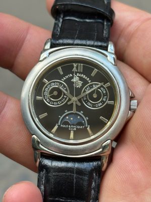 Santa Barbara – Polo Racquet Club moon phase quartz watch P750M, Swiss movt.