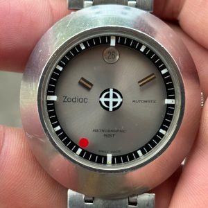Vintage Zodiac Astrographic SST Circa 1970s, Original creamy tritium patina, Swiss made.