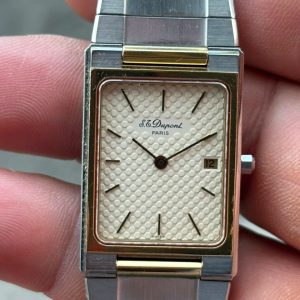 S.T Dupont quartz watch stainless steel, Swiss made.