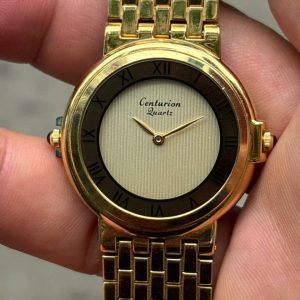 Centurion dual time Quartz watch stainless Steel, Swiss made.